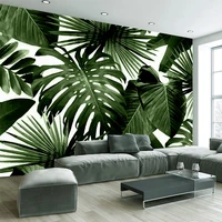 custom any size wall cloth retro tropical rain forest palm photo mural wallpaper living room restaurant backdrop wall coverings