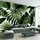 Пользовательская настенная ткань любого размера в стиле ретро, Тропический дождевой лес, ладонь, фотообои, обои для гостиной, ресторана, фоновые покрытия для стен