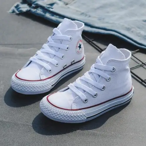 Kids Shoes For Girl Baby Sneakers Spring Fashion High Toe Canvas Toddler Boy Children Classical Girls | Детская одежда и обувь