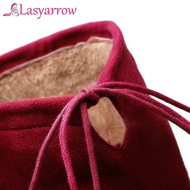 Lasyarrow/размер 32-46 2018 новая обувь женские сапоги Черные Сапоги выше колена