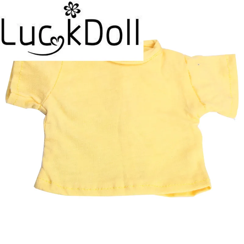 LUCKDOLL Повседневная Спортивная футболка кукла аксессуары для кукольной одежды подходит 18 дюймов американская кукла