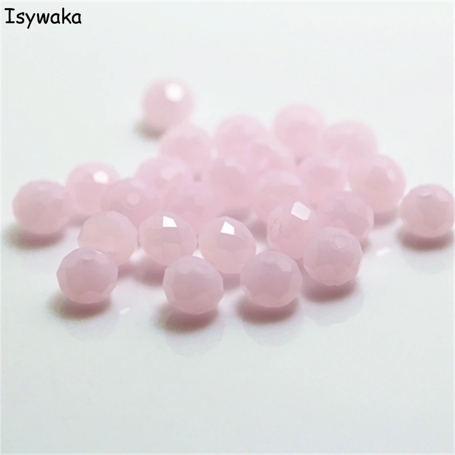 Isywaka Твердые розовые цвета 4*6 мм 50 шт Rondelle Австрия граненые Хрустальные
