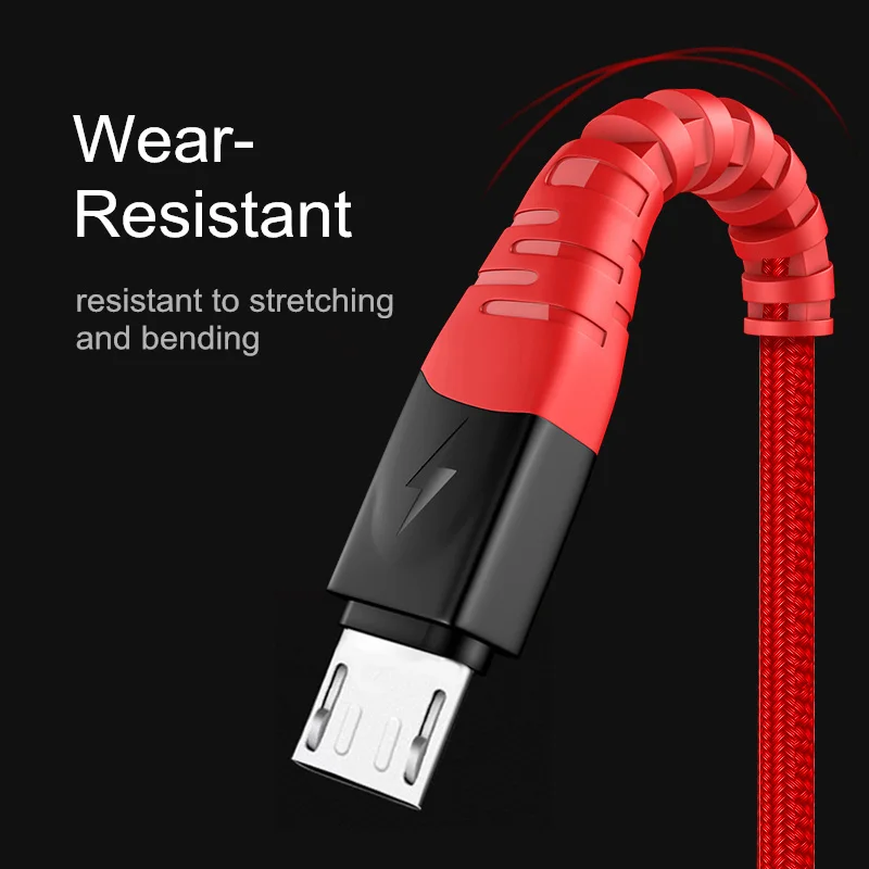 Олаф 2.4A Micro usb кабель 3 м 2 м 1 м нейлоновый плетеный кабель для синхронизации данных и быстрой зарядки для xiaomi Redmi Note 7 5 samsung huawei Microusb