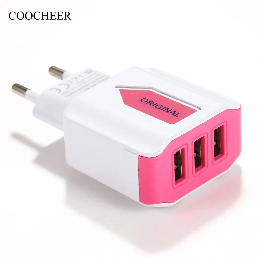 AC тройной путешествия USB порт зарядное устройство домашний адаптер питания стены