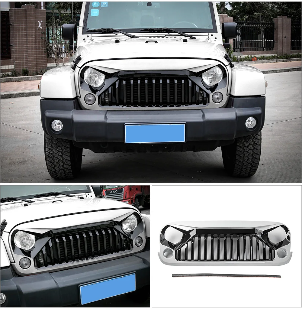 SHINEKA Гонки Грили черный белый красный синий решетка грили вставки для Jeep Wrangler JK 2007- автомобильные аксессуары