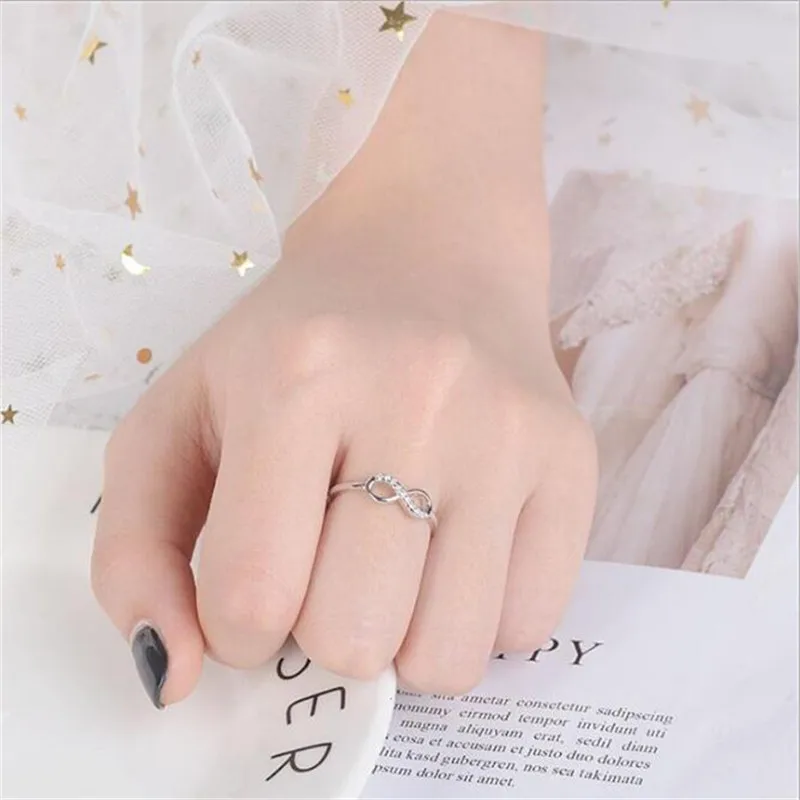 LULU-свинья 925 Серебряное кольцо Корейская версия ценителей моды микро комплект