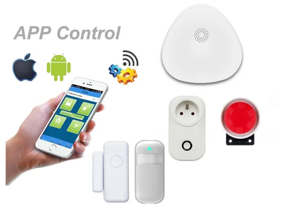 SmartYIBA WiFi домашняя система охранной сигнализации наборы дверной датчик PIR