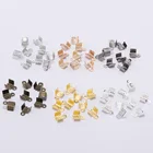 200 штпартия латунные концевые крепежные элементы для страз цепи согнутые концы провода разъем крепеж для DIY ювелирных изделий