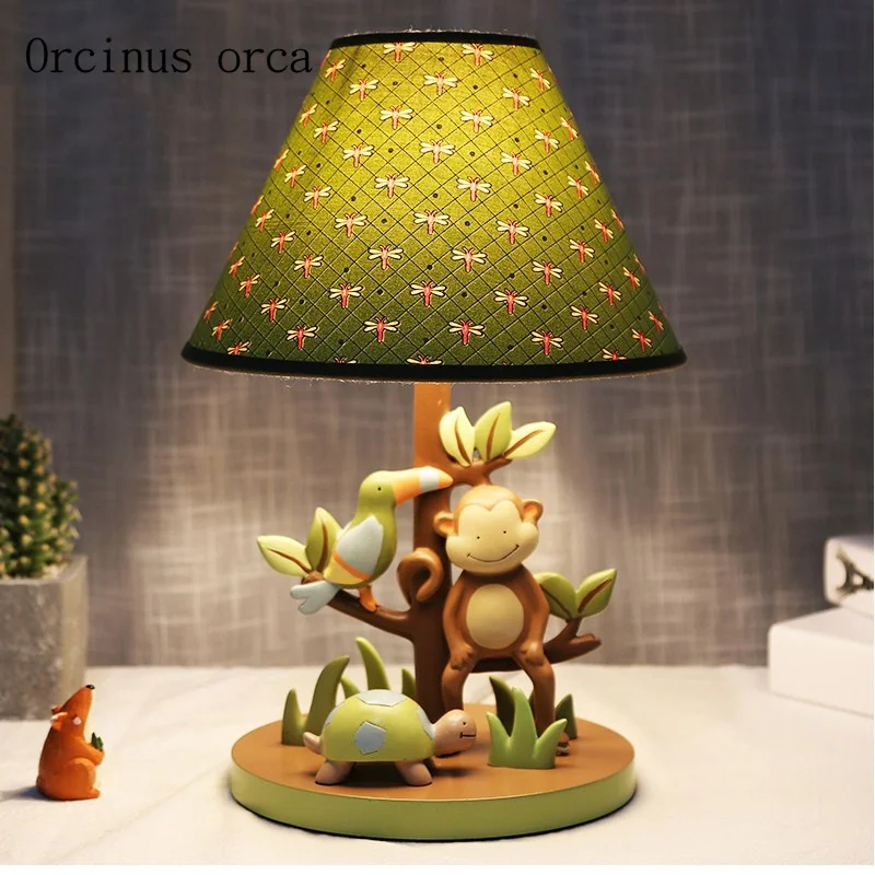

Cartoon creative monkey desk lamp children's Girl Bedroom children's room lamp modern simple resin table lamp free shipping
