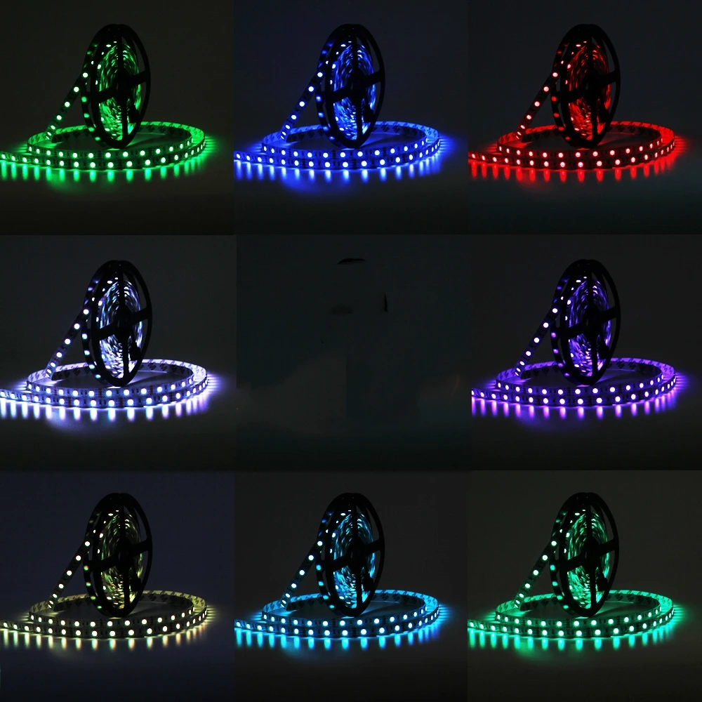 Светодиодный светильник RGB 12 в 24 В лента для подсветки ТВ SMD не водонепроницаемый