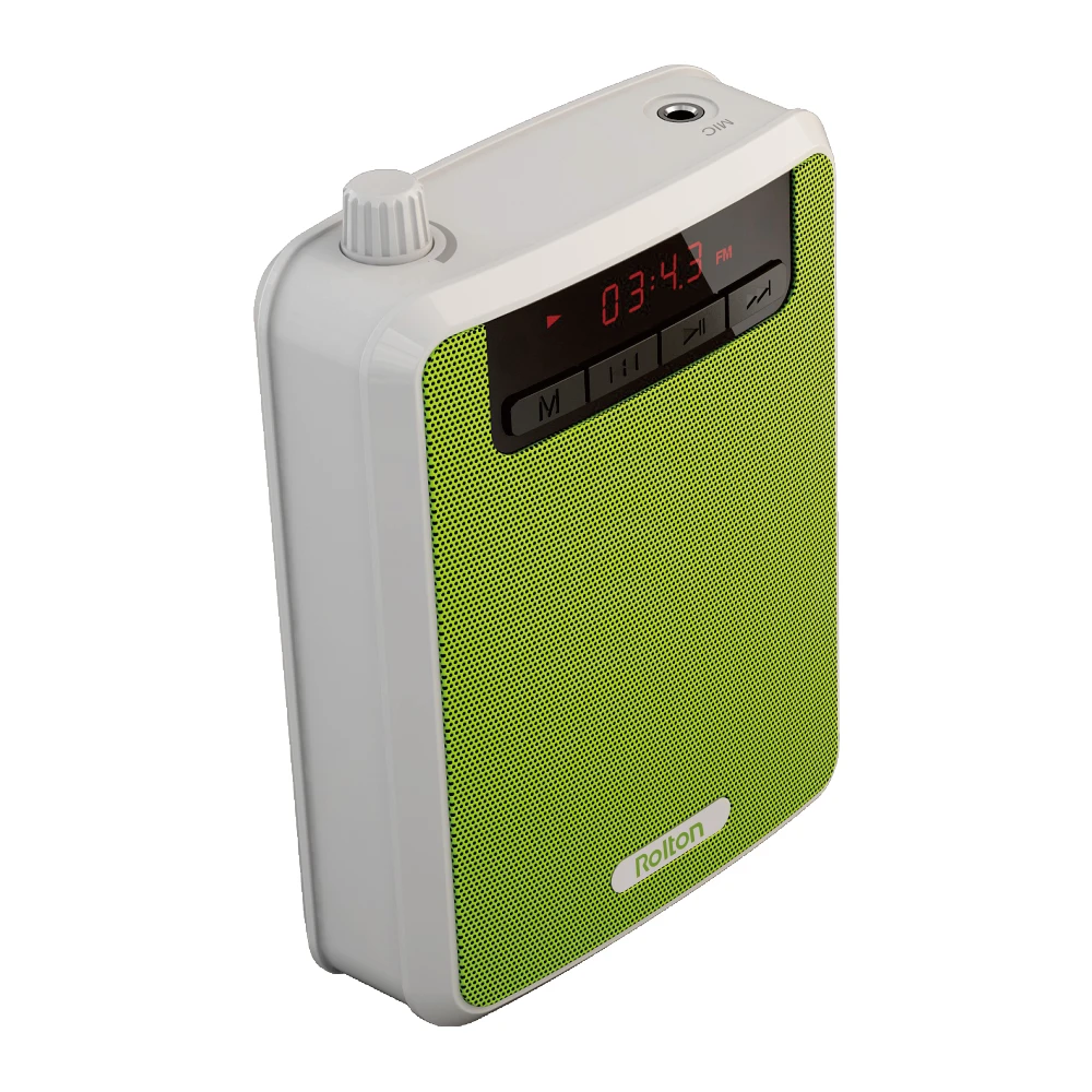Портативный усилитель голоса Rolton, поясной ремень, зажим с FM TF MP3, Powerbank для гидов, учителя, микрофон для учителя