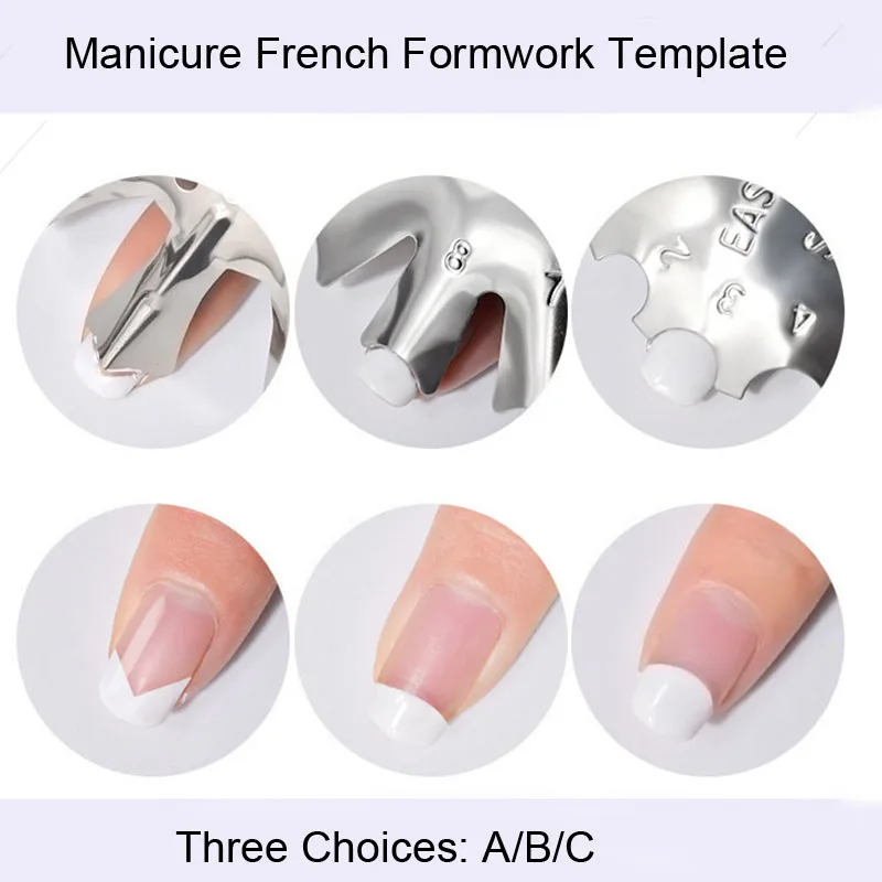 3 шт. триммер для Ногтей French Smile Line модель из нержавеющей стали наконечники