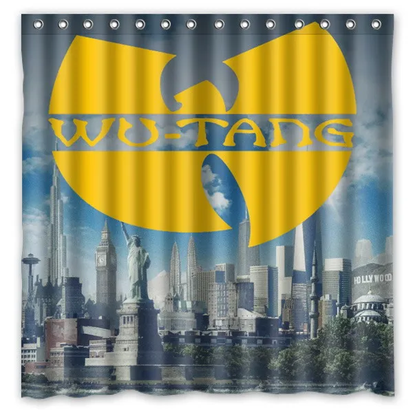 3 Wu Tang Clan, креативная занавеска для ванной, водостойкая полиэфирная занавеска для душа, 180x180 см - Цвет: 3