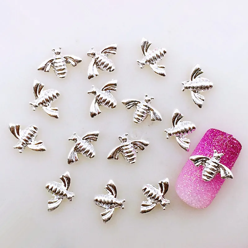 5 шт./упак. Япония Корея сплав золотые наклейки для ногтей серебряный черный милый