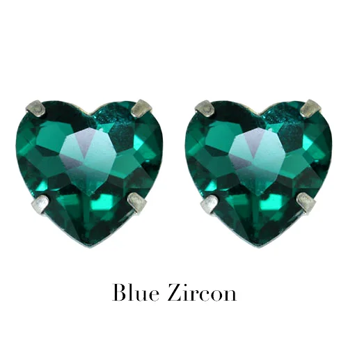 blue zircon Красочный в форме сердца пришить на коготь стразы Flatback Стекло Кристалл шитье на Стразы для украшения для одежды Y1176 - Цвет: blue zircon