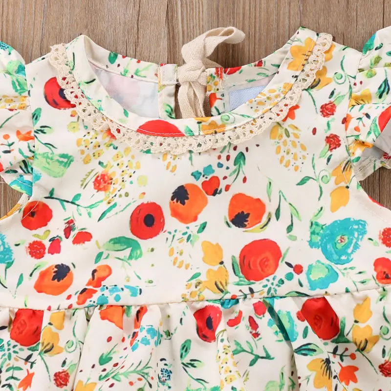 Новинка 2017 года Брендовый комбинезон с цветочным рисунком для новорожденных