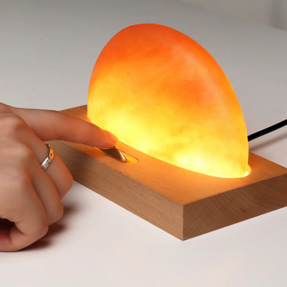 Экологическая медитация Гималайская солевая лампа Беспроводная USB зарядка