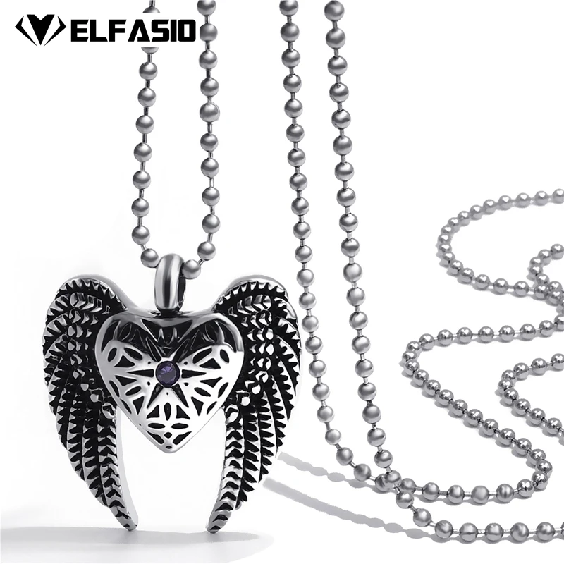 Женская подвеска в виде крыла ангела из нержавеющей стали|memorial urn|memorial keepsakesstainless