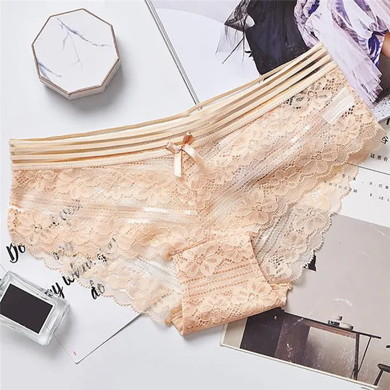 Женские бесшовные кружевные трусы со средней посадкой 2019 | Женская одежда