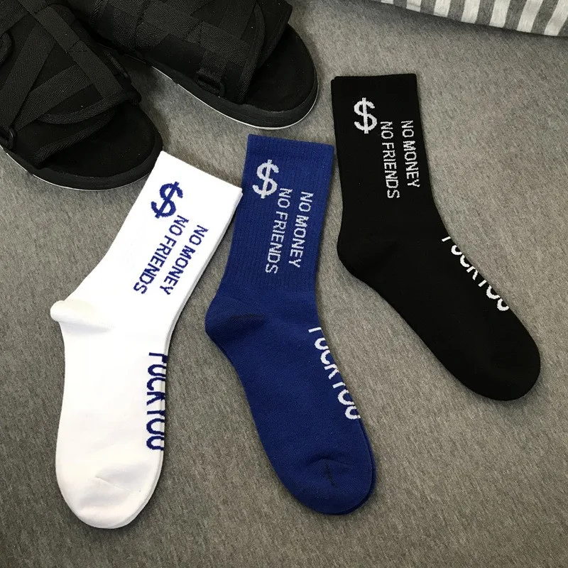 Howfits/Хлопковые мужские и женские забавные носки до лодыжки хип хоп Charater Dollar Money Dress