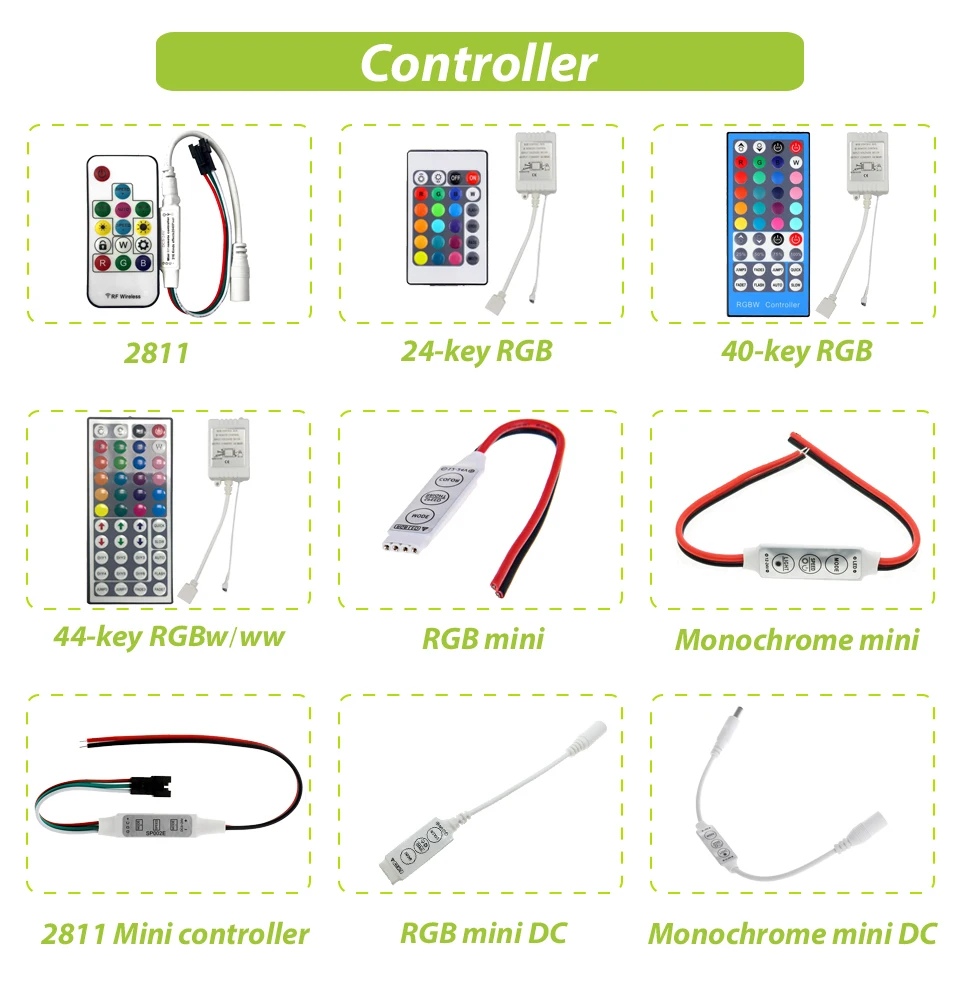 Hontiey 24 клавиши светодиодный RGB контроллер DC12V ИК пульт дистанционного управления для SMD 3528 5050 RGB светодиодные полосы света 44Key 2811 RGBW 40K
