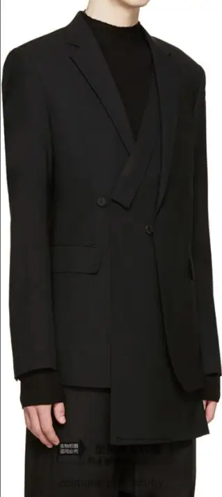 Новинка 2020 Мужская одежда дизайнерский костюм для отдыха двубортное пальто с