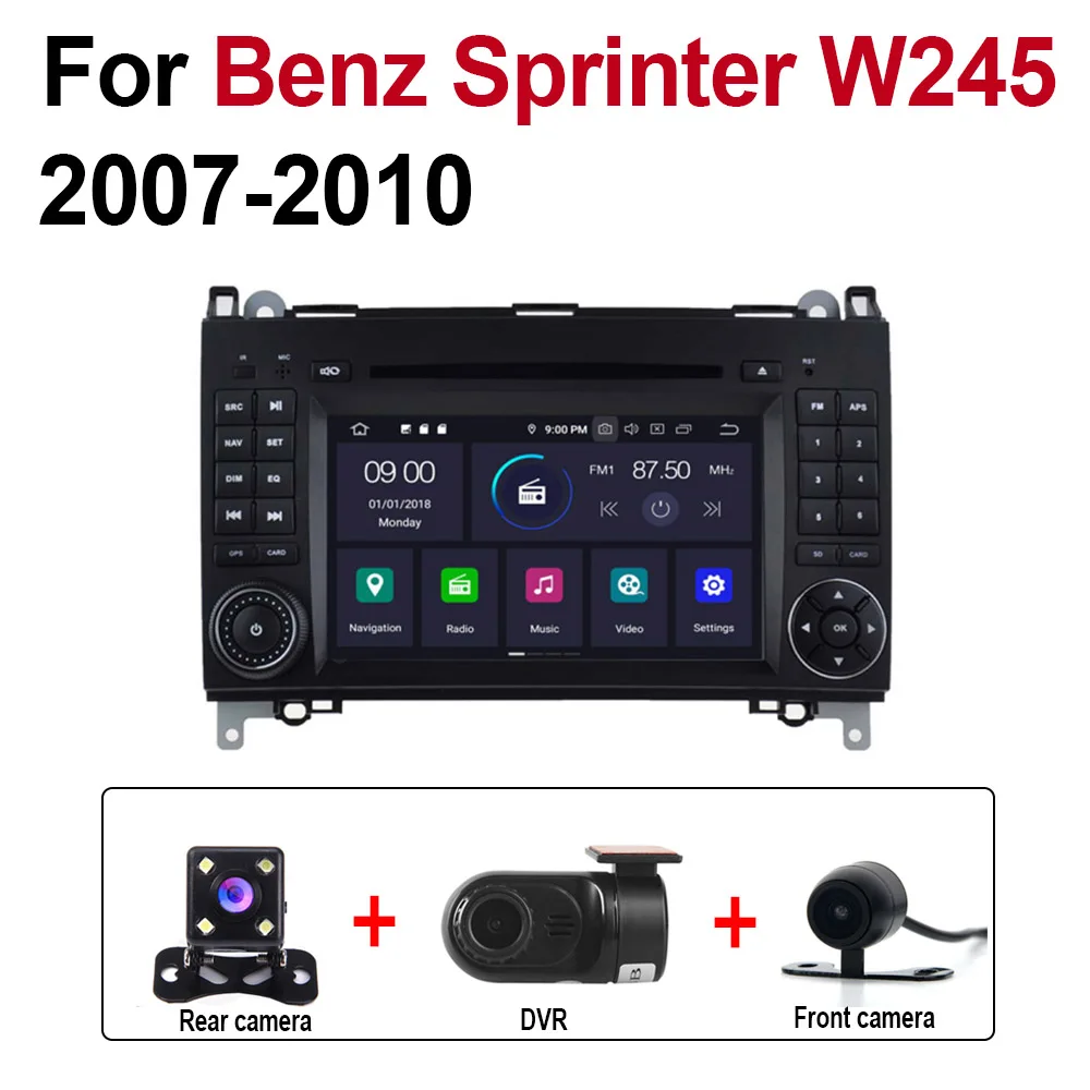 Extra 3 Accessories 2 Din Автомобильный мультимедийный плеер Android 9 авто радио для Mercedes Benz Sprinter 906 2007~ 2010 NTG DVD gps 8 ядер 4 ГБ 32 ГБ Bluetooth - Цвет: Extra 3 Accessories