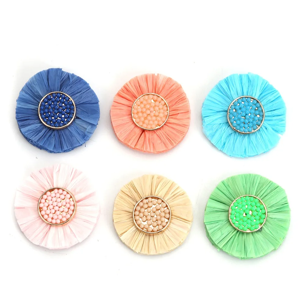 DoreenBeads модные подвески с кисточкой из рафии бумажные бусины для рукоделия и