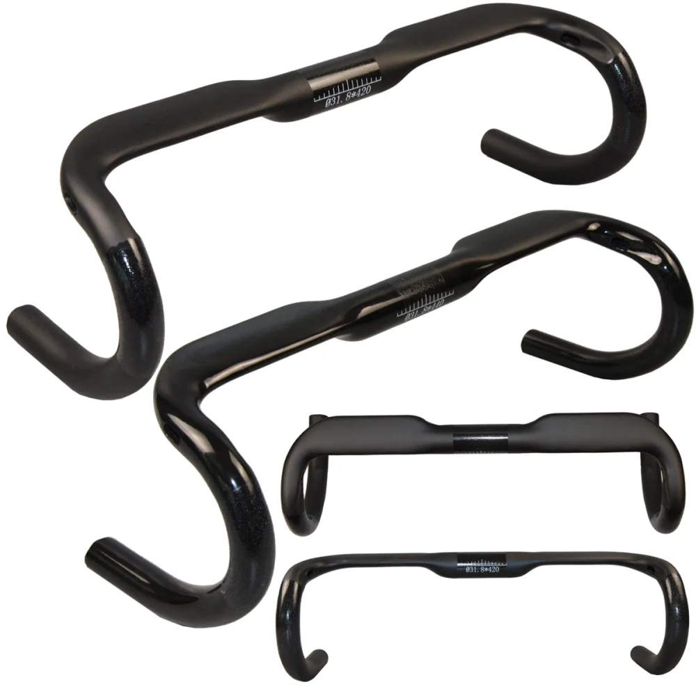 wacako cycling bicycle road handlebar full carbon fibre bike handlebars parts inner cable routing 31.8*400/420/440mm | Спорт и