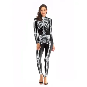 Halloween costumes new skeleton skeleton role playing party evening dress female cosplay costume cosplay costume Halloween anime