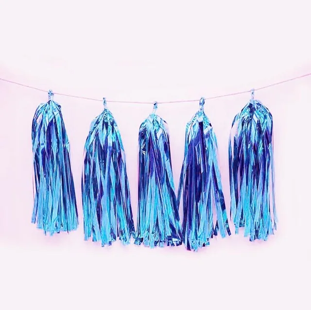 Специальные товары для украшения Дня независимости вечерние товары США фольгированные воздушные шары в виде звезд и полос Капитан Америка Globos - Цвет: 5pcs tassel