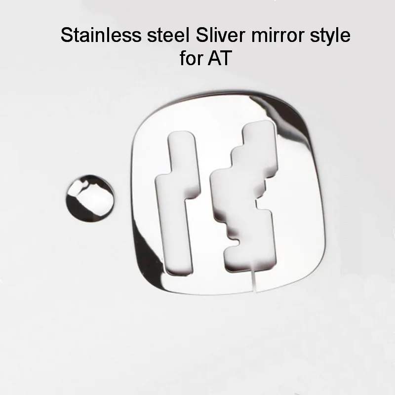for AT Sliver Tonlinker Чехол-наклейка для KIA K2 RIO 2011-16 автомобильный Стайлинг 2 шт. нержавеющая сталь/ABS шестерни стойка педали наклейка на голову - Название цвета: for AT Sliver