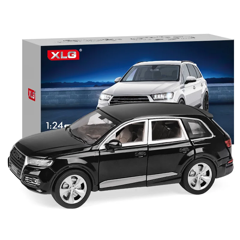 1/24 AUDI Q7 литая металлическая модель автомобиля литая под давлением игрушки для детей Коллекция с 6 открытыми литыми автомобилями оттягивающийся автомобиль Детский подарок