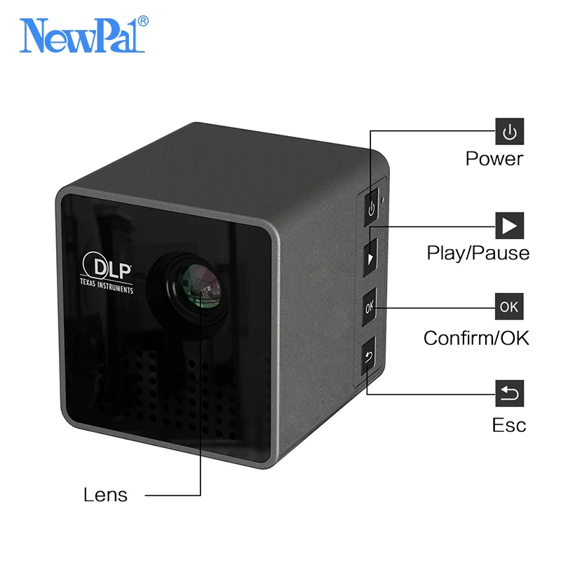 Мини проектор DLP Перезаряжаемые проекторы Портативный Full HD мини Поддержка 70