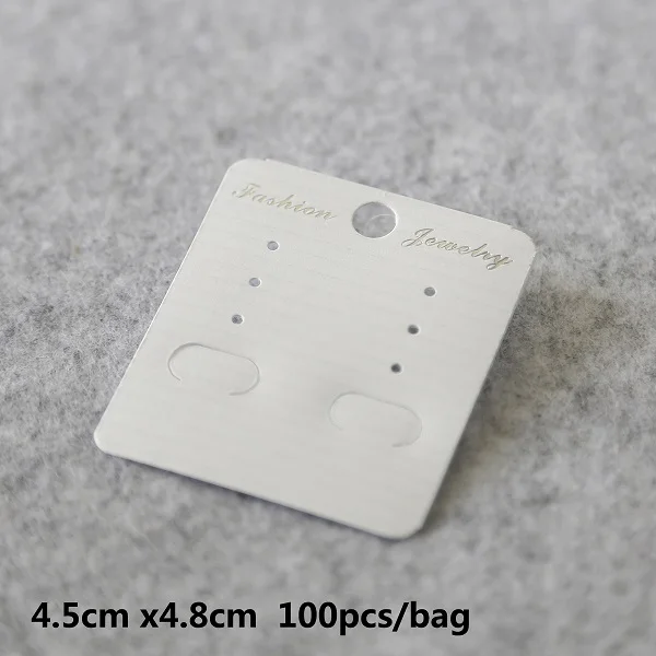 PVC for earring 100 шт крафт-бумаги Ювелирные открытки, ожерелье/серьги/шпилька/подвеска упаковочные карты, бирка для ювелирных изделий - Цвет: PVC for earring