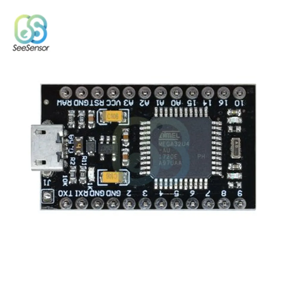 Pro Micro ATMEGA32U4 5 в 3 В плата контроллера модуля материнская 8 МГц 16 с Загрузчиком Mini USB