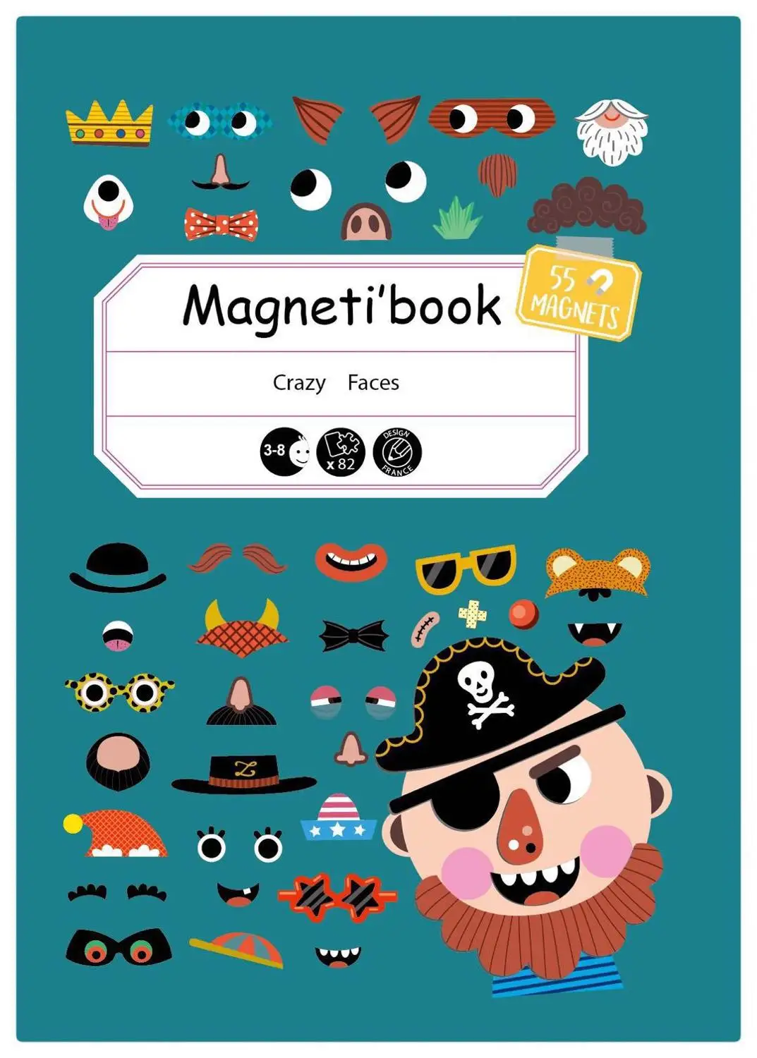 As Shown 3D Dressup Магнитная книга для детей сменная головоломка Магнитная книга ребенок Обучающие Игрушки для раннего развития маленькая красная книга любовь подарок - Цвет: As Shown