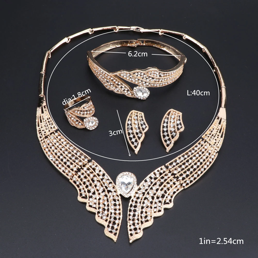 2018 нигерийский Свадебный набор украшений для женщин Африканский Дубай золотой