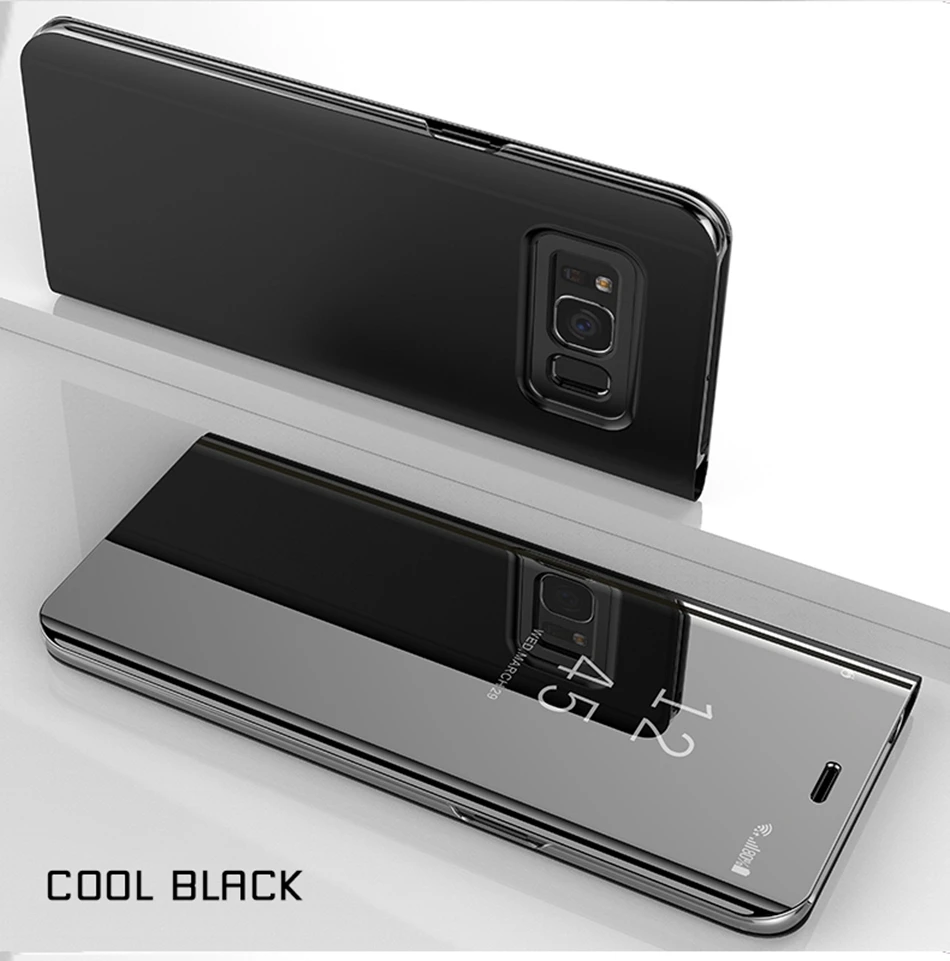 Чехол IER прозрачный зеркальный чехол для samsung S10 Lite S8 S9 Plus Note 9 8 флип-чехол для телефона для samsung A8 A7 A6 Plus Держатель подставка
