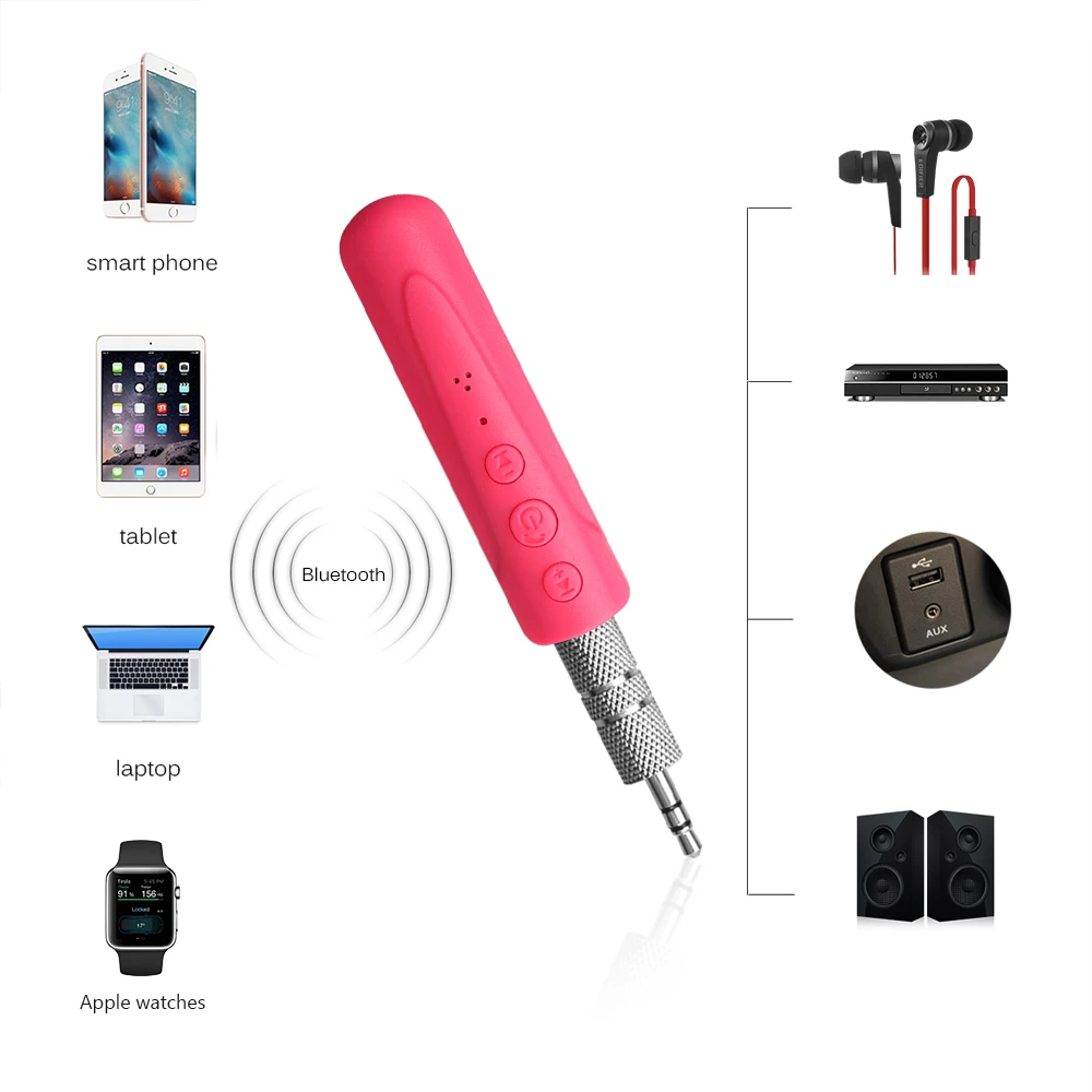 Автомобильный Bluetooth ресивер для громкой связи Tancredy 3 5 мм потоковый беспроводной