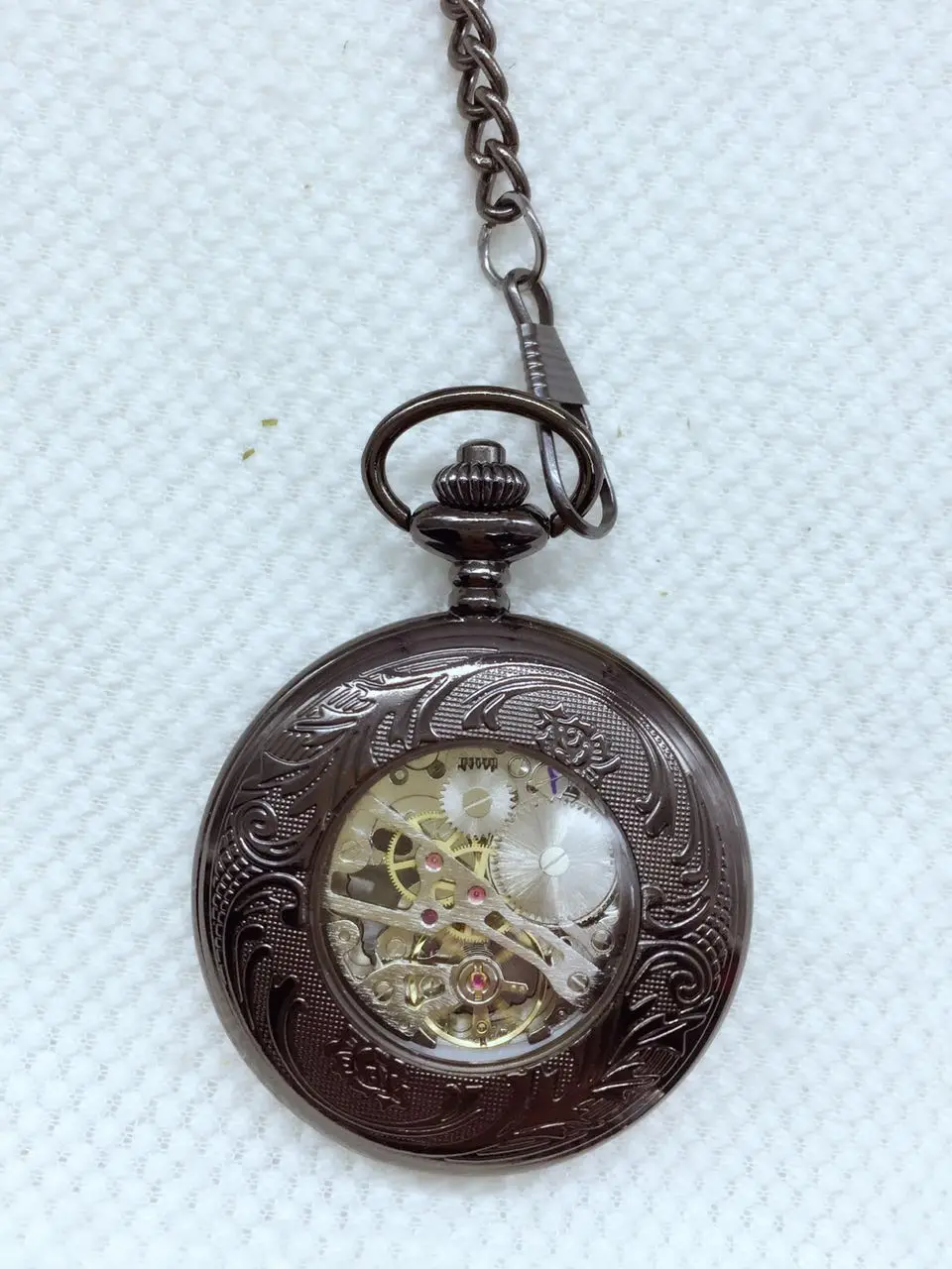 Новый черный прозрачный стеклянный чехол с синими римскими цифрами Механические