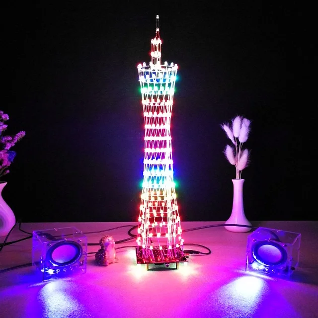 15 шт./лот Bluetooth Canton Tower LED Cube Kit пульт дистанционного управления музыкальный спектр