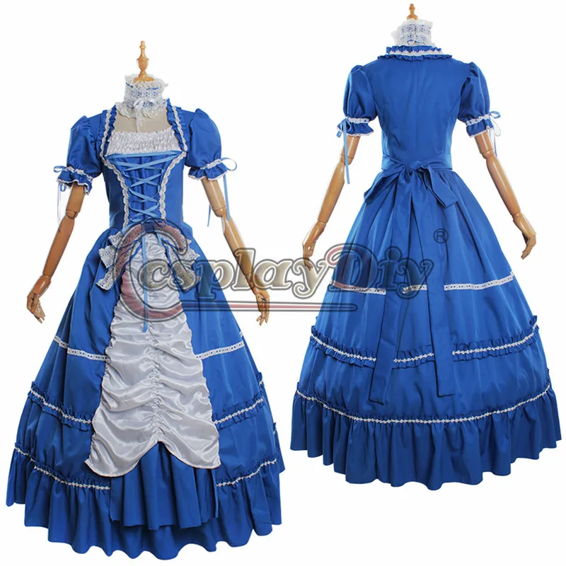 

Женское платье с коротким рукавом, зеленое и белое Пышное Платье для косплея Лолиты на Хэллоуин для взрослых D0119