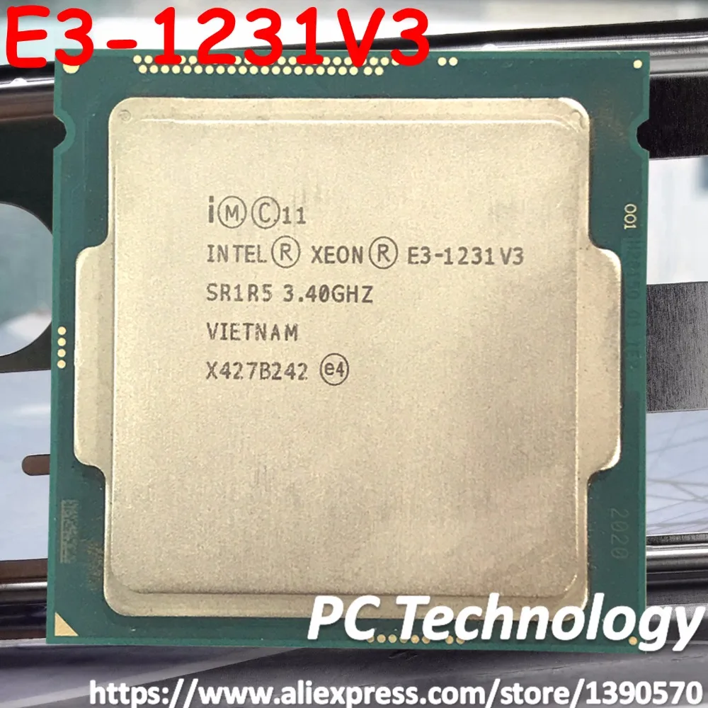 Оригинальный процессор Intel Xeon 3 40 1231 ГГц 8 м LGA1150 четырехъядерный для настольного