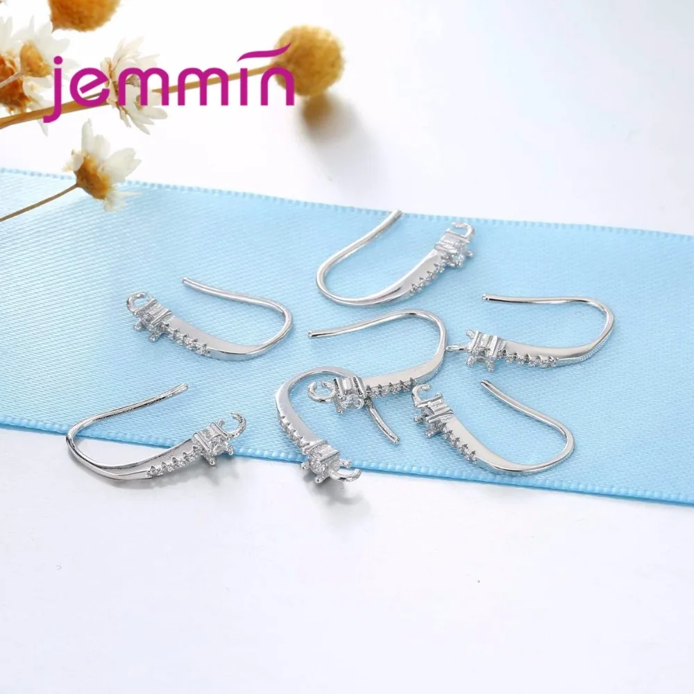 

925 Silver Ear Wire Hooks Earring Findings For DIY Making Accessory Women Crystal Earring Components Jewelry