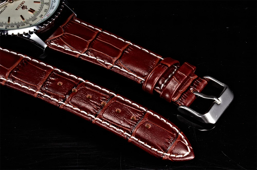 Orkina Tourbillon механические часы для мужчин s Автоматический самовзводные прозрачные светящиеся большие 51 мм Мужские кожаные Наручные часы