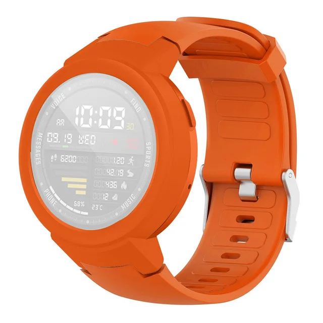 Силиконовый ремешок 2 в 1 для часов Amazfit Verge браслет на запястье + корпус чехол Xiaomi