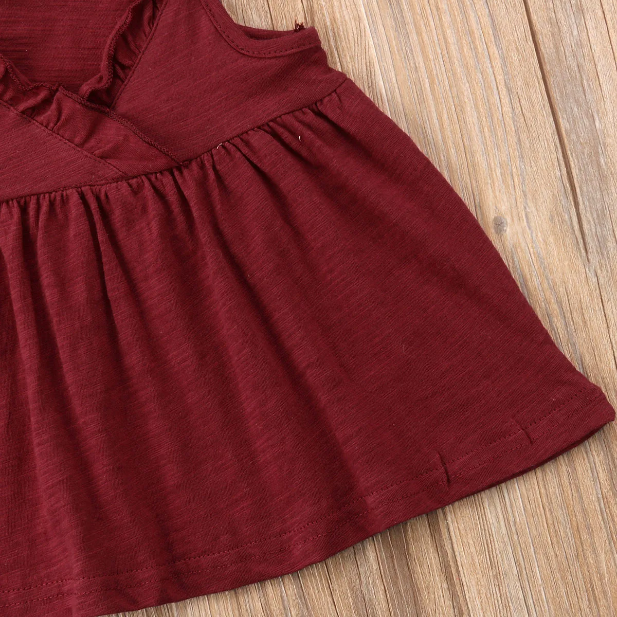 Топы принцессы на бретельках с v образным вырезом и оборками для маленьких