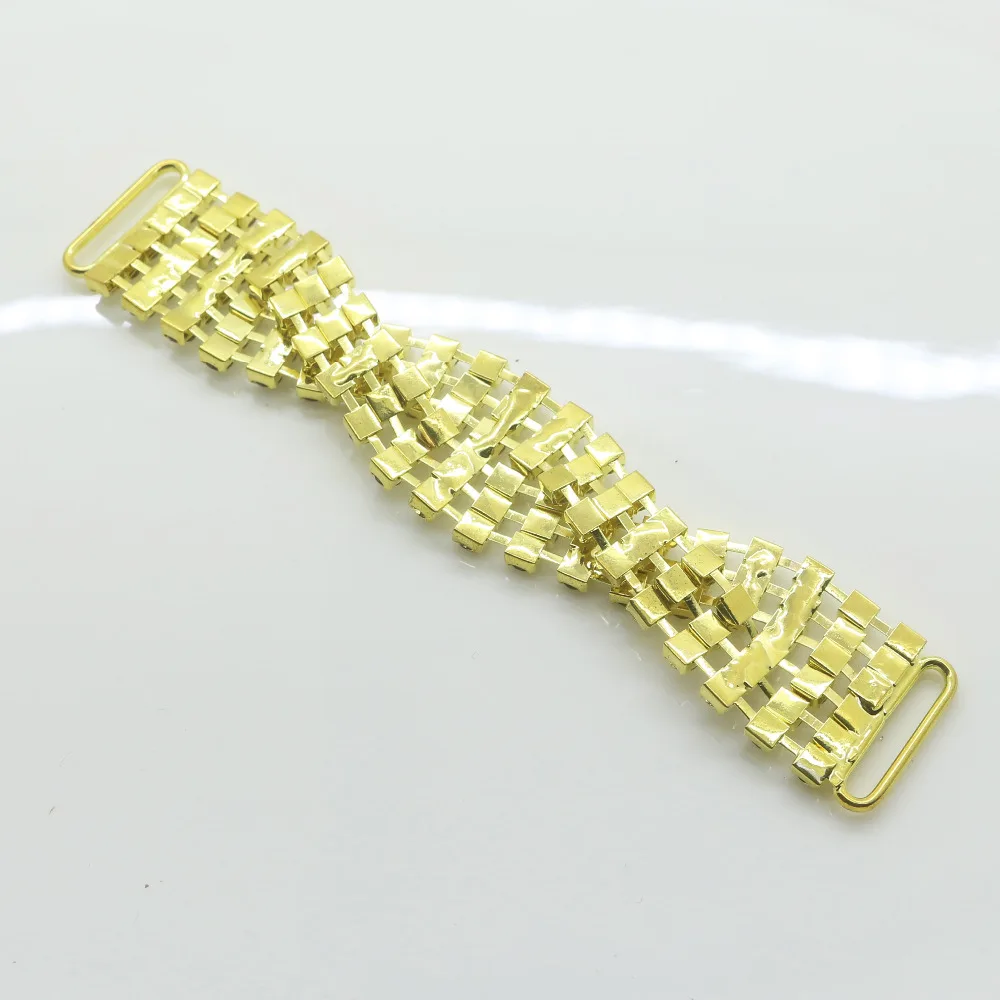 Горячая распродажа 10pc 115 мм золотые блестящие стразы металлические латунные