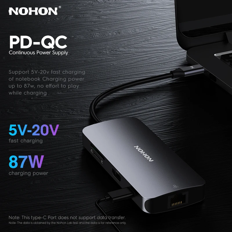 USB концентратор NOHON с портом Type C на 3 0|USB-хабы| |